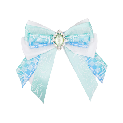 Penlight Bow - White & Teal