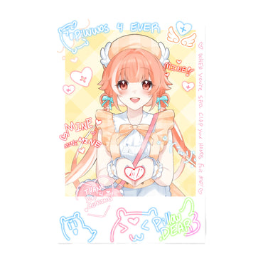 V-Idol Cafe Signed Cheki Pillowdear Penlight