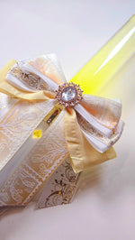 Penlight Bow - White & Yellow