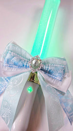 Penlight Bow - White & Blue