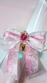 Penlight Bow - White, Mint & Pink