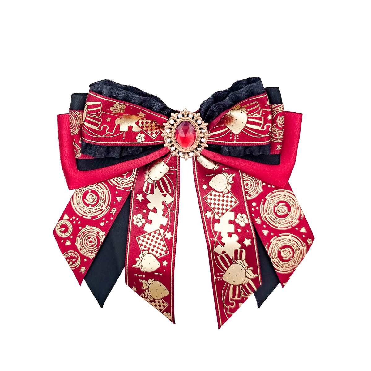 Penlight Bow - Black & Red