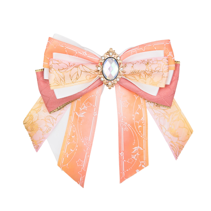 Penlight Bow - White & Orange