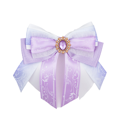 Penlight Bow - White & Purple