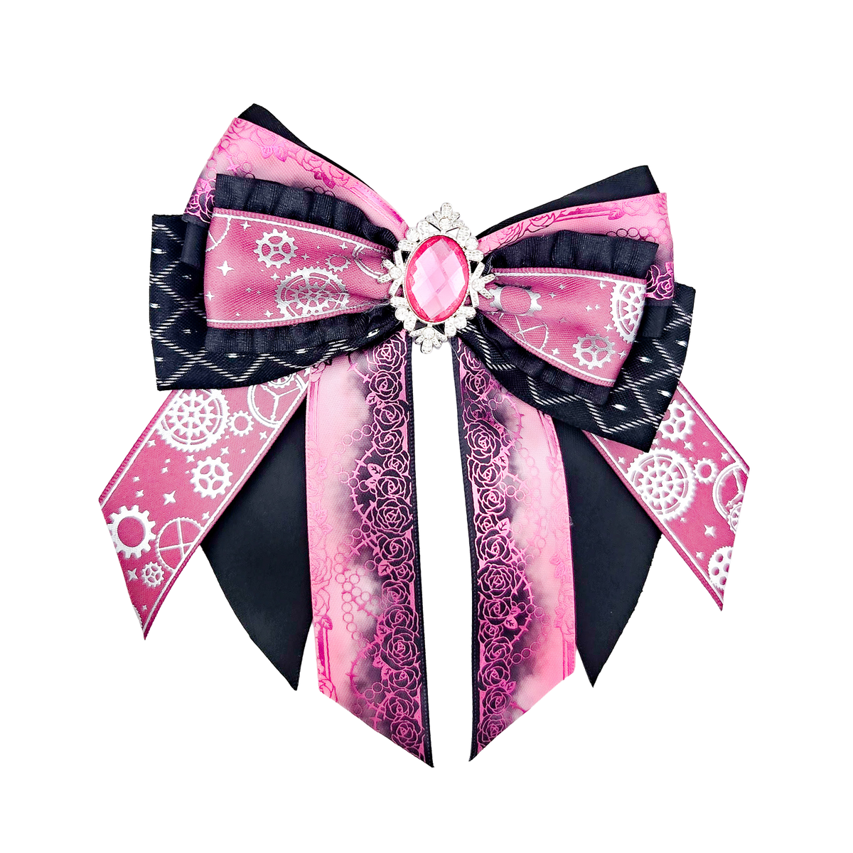 Penlight Bow - Black & Pink