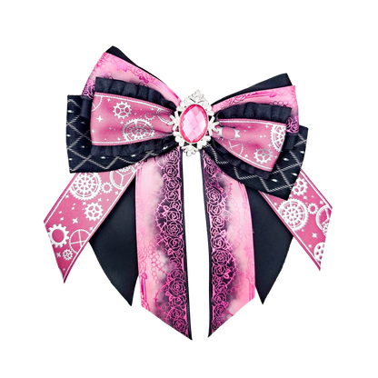 Penlight Bow - Black & Pink