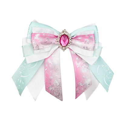 Penlight Bow - White, Mint & Pink