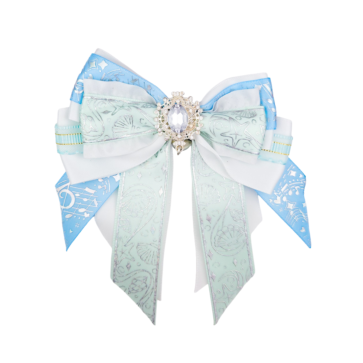 Penlight Bow - White & Blue