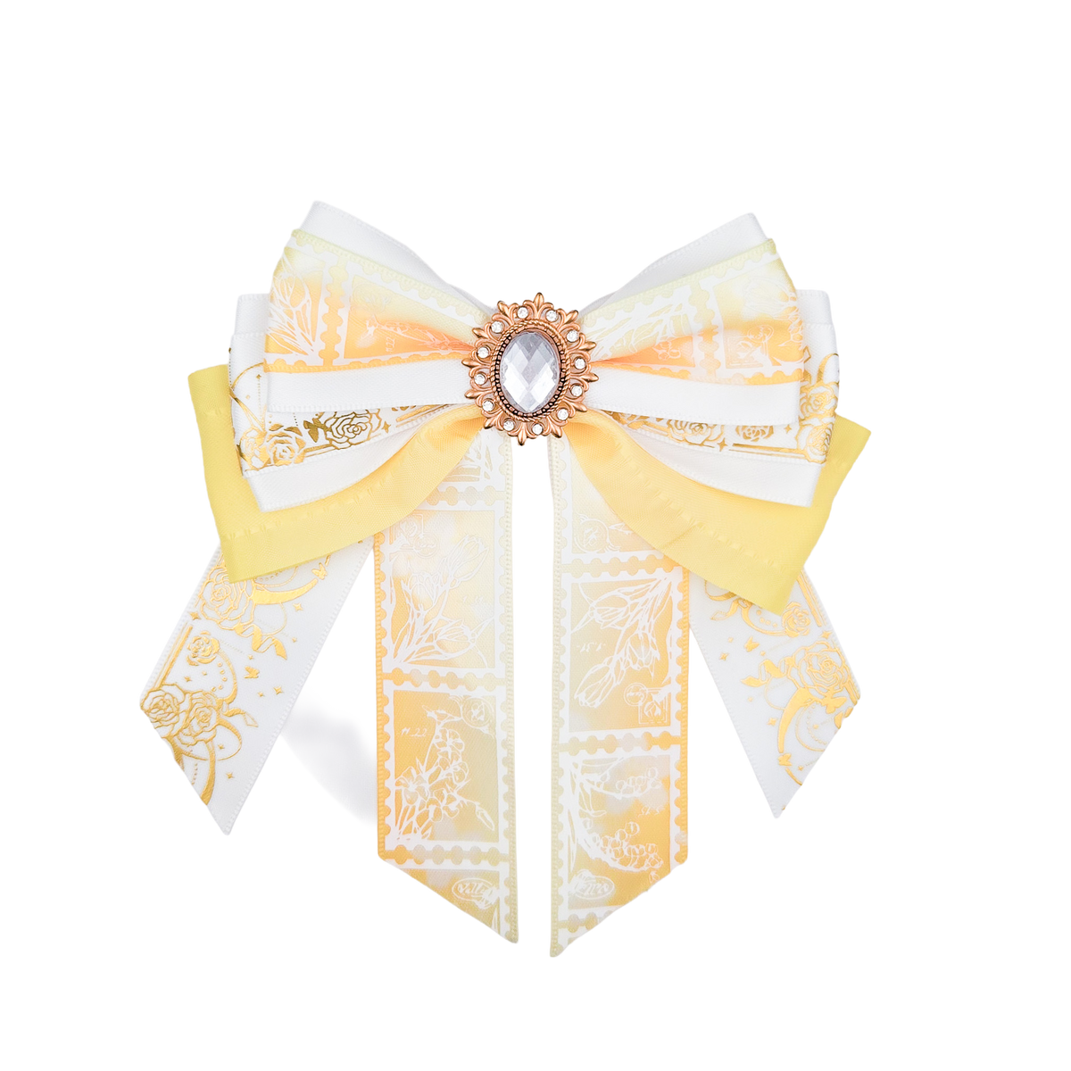 Penlight Bow - White & Yellow