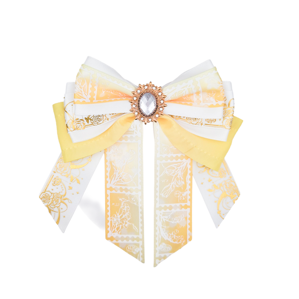 Penlight Bow - White & Yellow