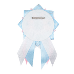 Can Badge Rosette - White, Pink, & Blue