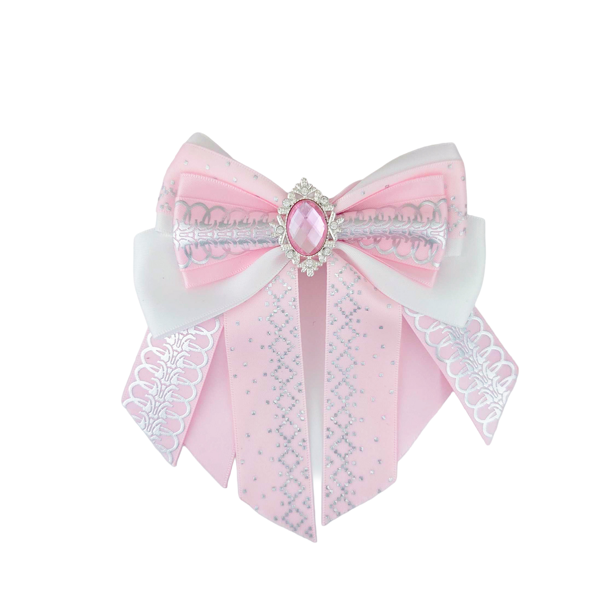 Penlight Bow - White & Pink