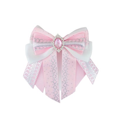 Penlight Bow - White & Pink