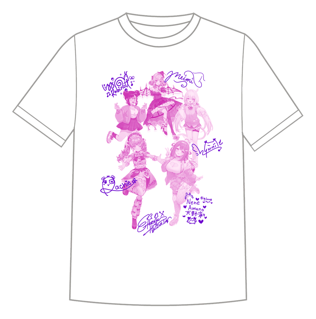Seigetsu Stars T-Shirt (White, Black)