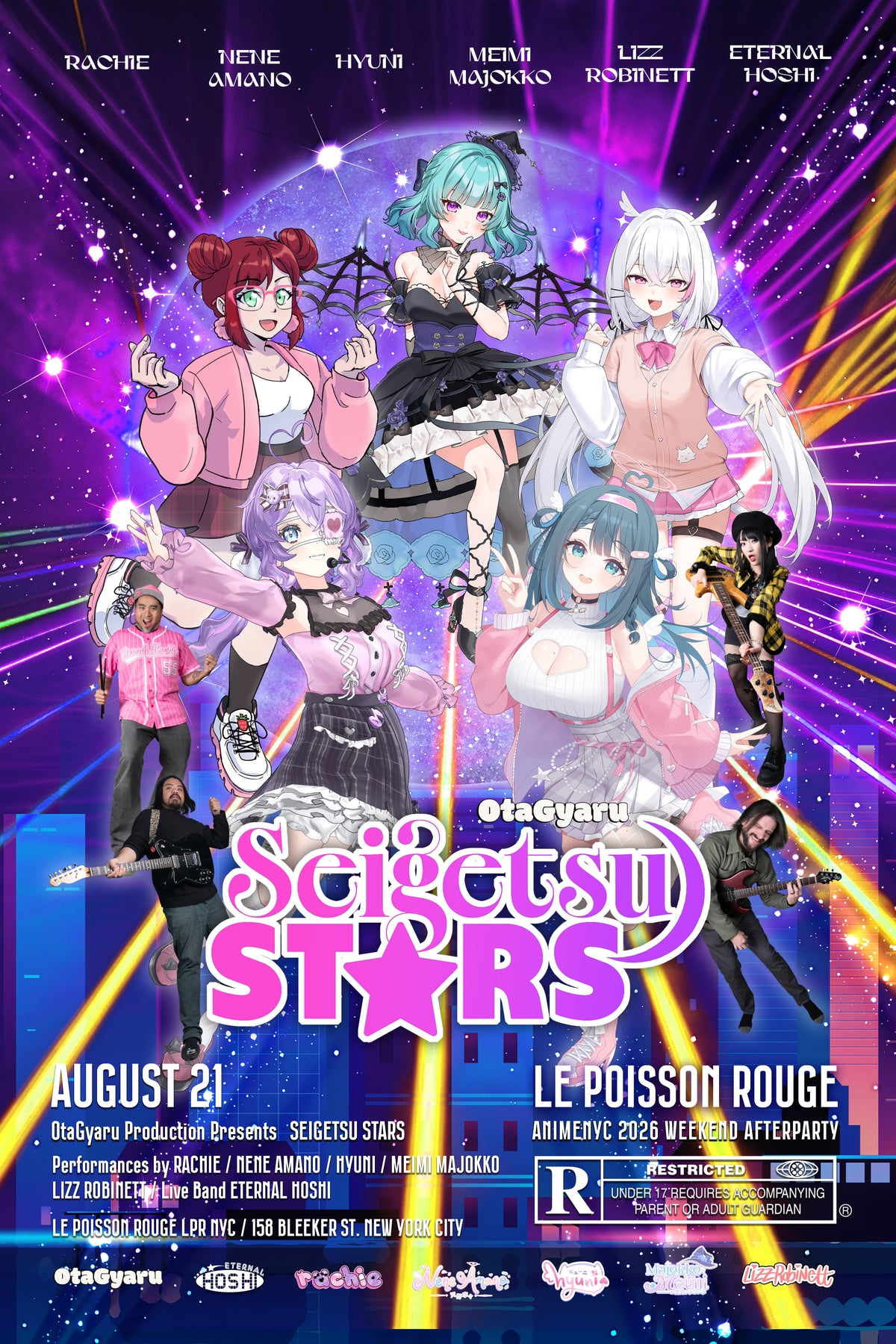 Seigetsu Stars Postcards (Key Visual. Rachie ver. A, Rachie ver. B)