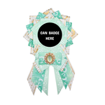 Can Badge Rosette - White, Gold, & Mint