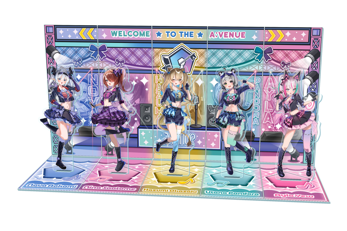 a:VEnue Diorama Standee (Nova Aokami, Nina Saotome, Hazumi Okazaki, Utano Pandora, & Ayla Yew) [PRE-ORDER])