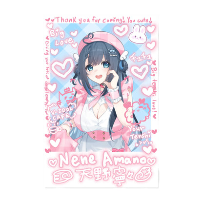 V-Idol Cafe Signed Cheki Nene Amano Penlight