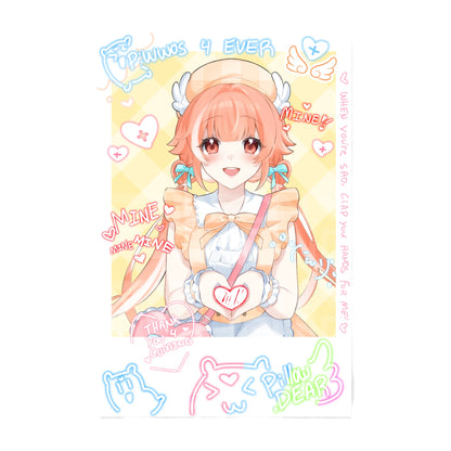 V-Idol Cafe Signed Cheki Pillowdear Penlight