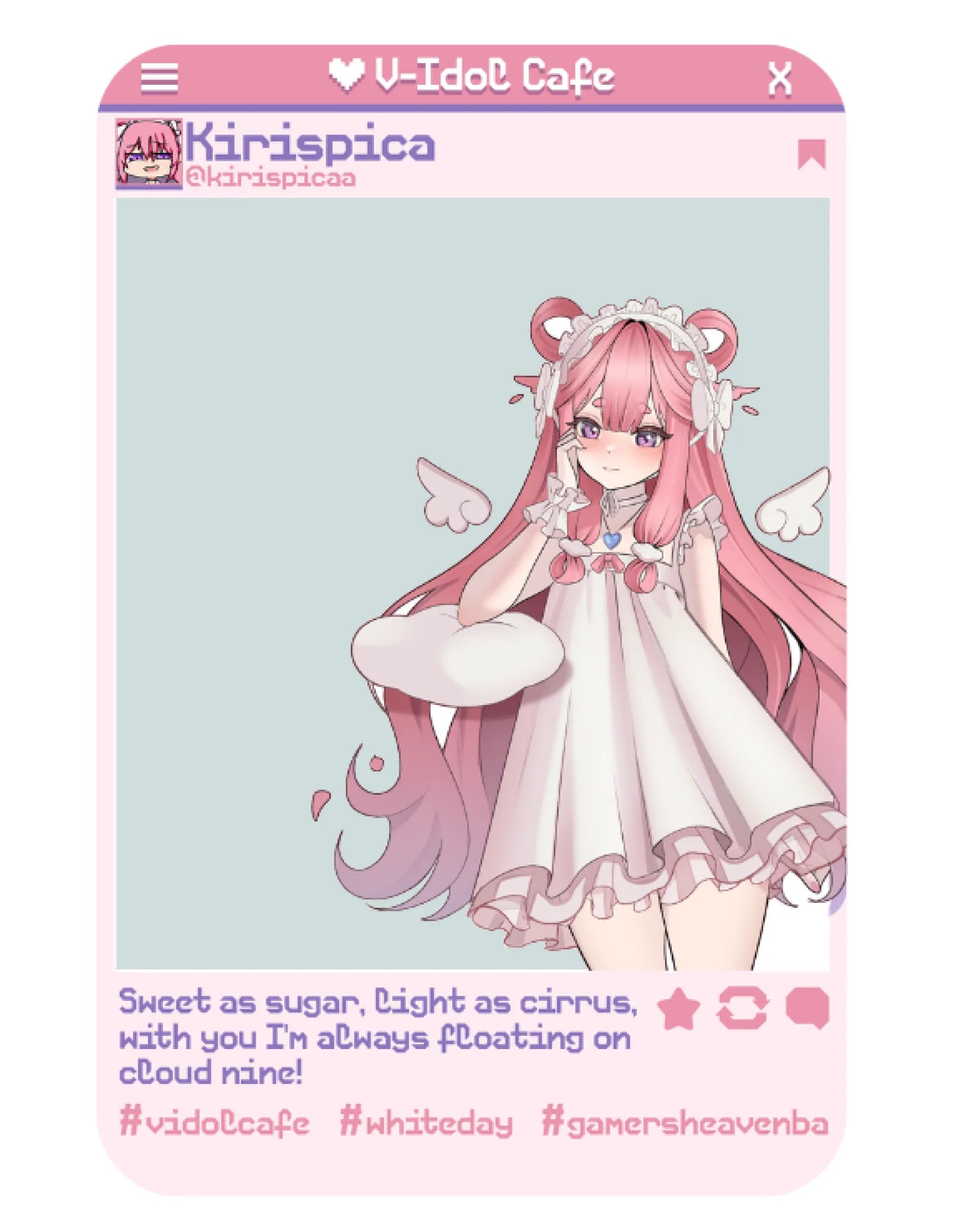 V-Idol Cafe Vol. 3 Clear Card [PRE-ORDER] Kirispica Clear Card