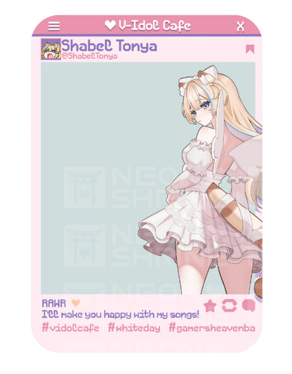 V-Idol Cafe Vol. 3 Clear Card [PRE-ORDER] Shabel Tonya Clear Card