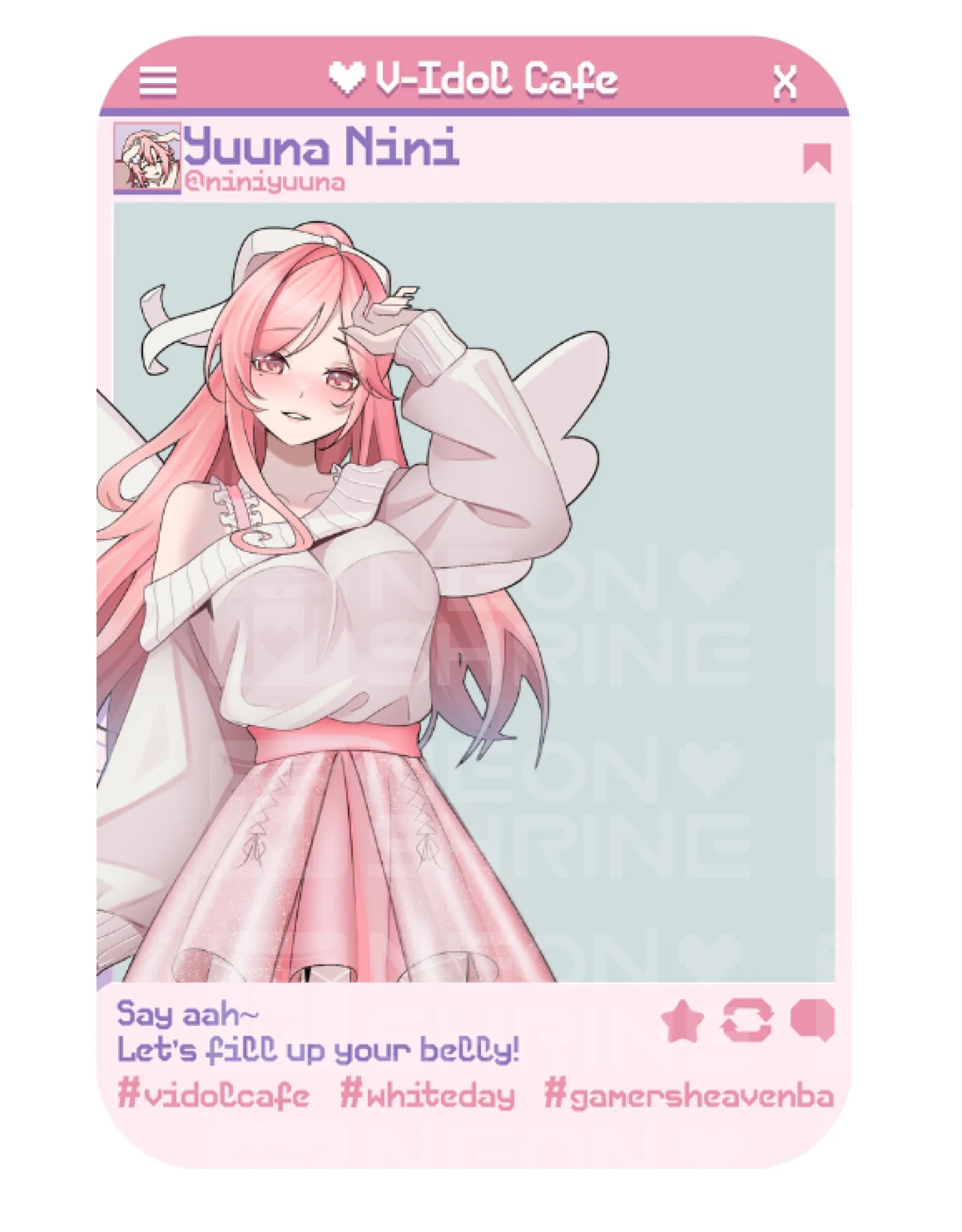 V-Idol Cafe Vol. 3 Clear Card [PRE-ORDER] Yuuna Nini Clear Card